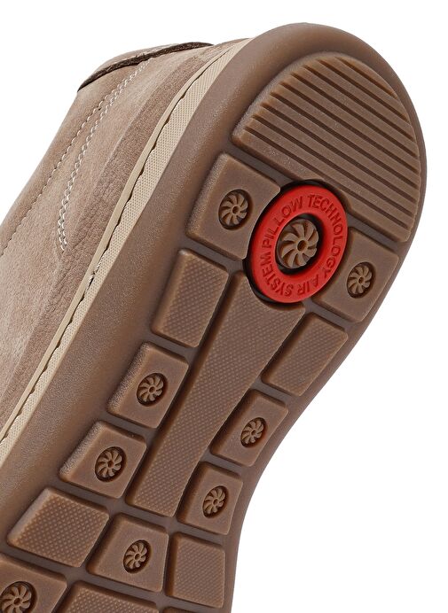 Erkek Vizon Bağcıklı Nubuk Deri Sneaker 25SFD6761V3 - Görsel 9