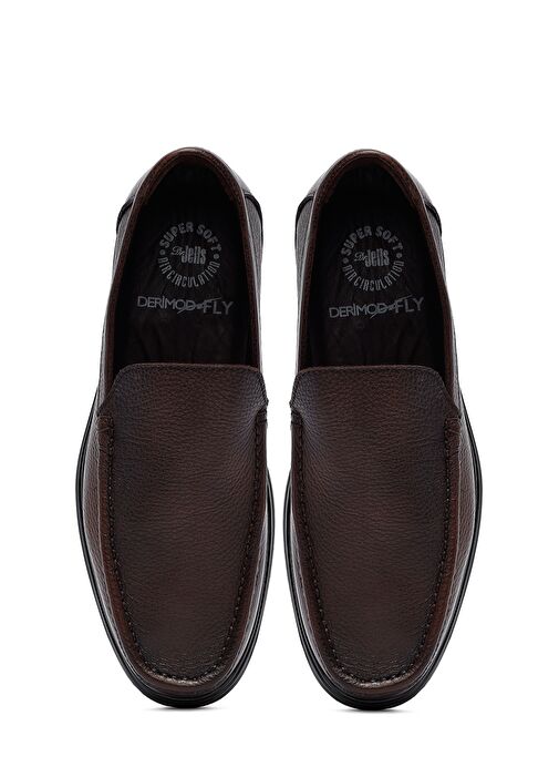Erkek Kahverengi Deri Comfort Loafer 25SFD6763FT - Görsel 8