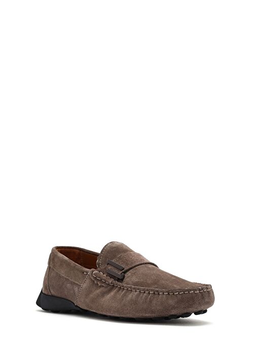 Erkek Vizon Süet Deri Loafer 25SFD654510 - Görsel 7
