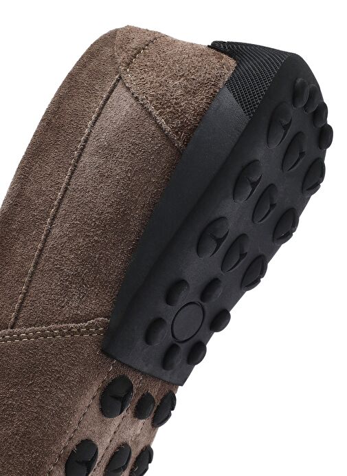 Erkek Vizon Süet Deri Loafer 25SFD654510 - Görsel 9