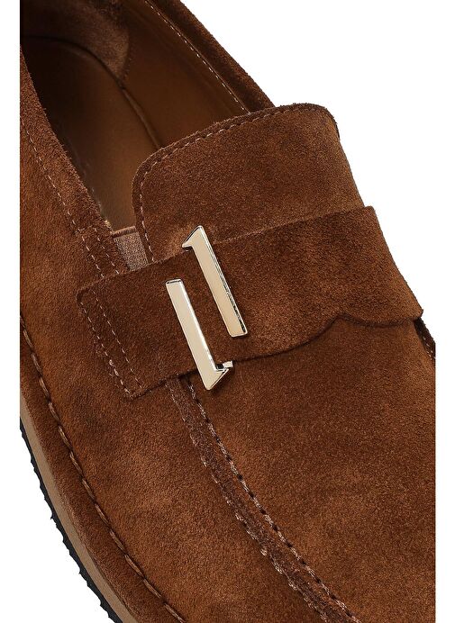 Derimod Taba Erkek Süet Loafer 25SFD654610 - Görsel 9