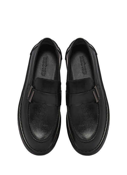 Derimod Siyah Erkek Deri Loafer 25SFD654618 - Görsel 8