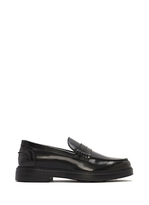 Erkek Siyah Deri Casual Loafer 25SFD722022 - Görsel 2