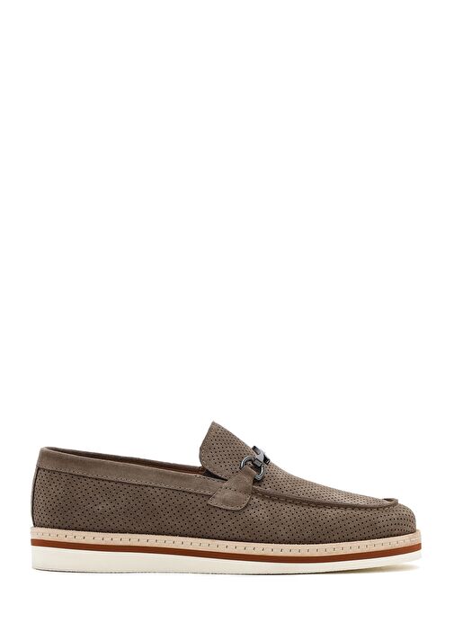 Erkek Vizon Süet Deri Casual Loafer 25SFD722210 - Görsel 2