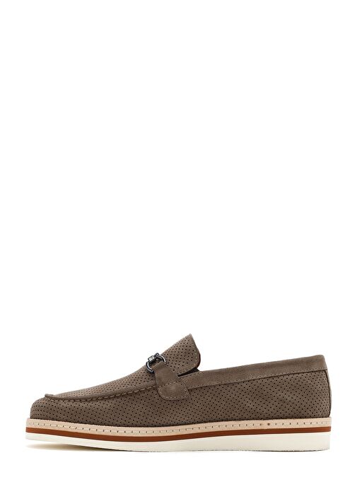 Erkek Vizon Süet Deri Casual Loafer 25SFD722210 - Görsel 3