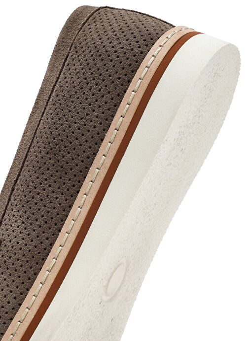 Erkek Vizon Süet Deri Casual Loafer 25SFD722210 - Görsel 9