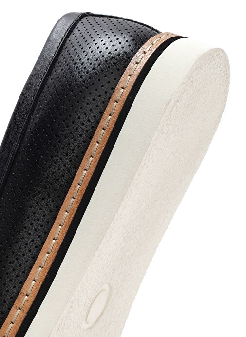 Erkek Siyah Deri Casual Loafer 25SFD722218 - Görsel 9