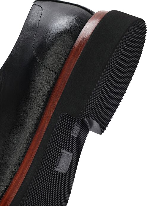 Erkek Siyah Deri Casual Ayakkabı 25SFD722318 - Görsel 9