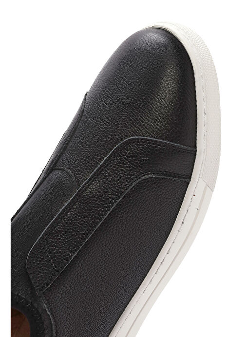 Erkek Siyah Deri Sneaker 25SFD7560FT - Görsel 9