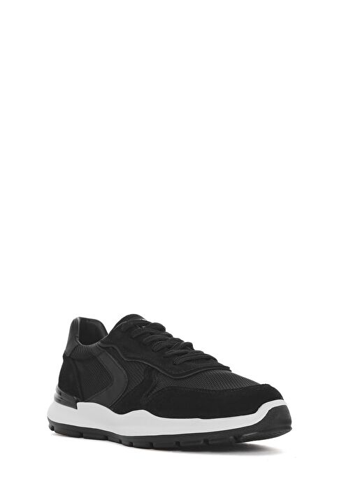 Erkek Siyah Bağcıklı Deri Sneaker 25SFD756214 - Görsel 7