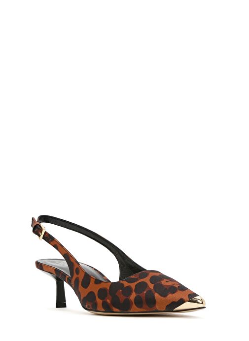 Derimod Derimod Belirsiz Kadın Leopar Desenli Arkası Açık Saten Deri Kısa İnce Topuklu Ayakkabı 25SFD12086F | Boyner Belirsiz - 7. görsel