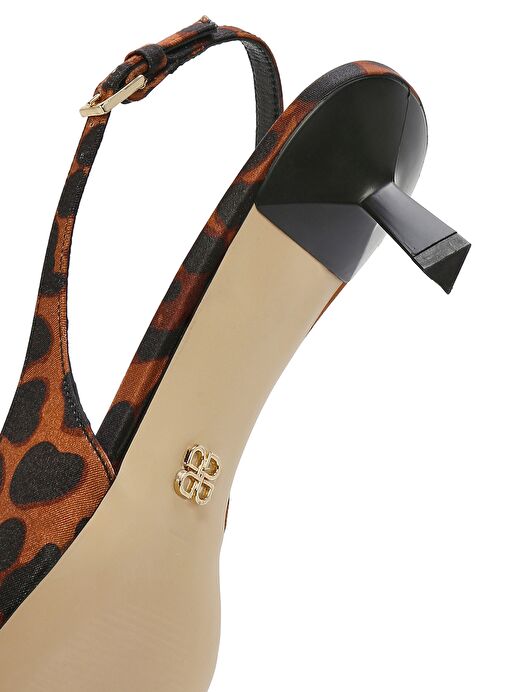 Derimod Derimod Belirsiz Kadın Leopar Desenli Arkası Açık Saten Deri Kısa İnce Topuklu Ayakkabı 25SFD12086F | Boyner Belirsiz - 9. görsel