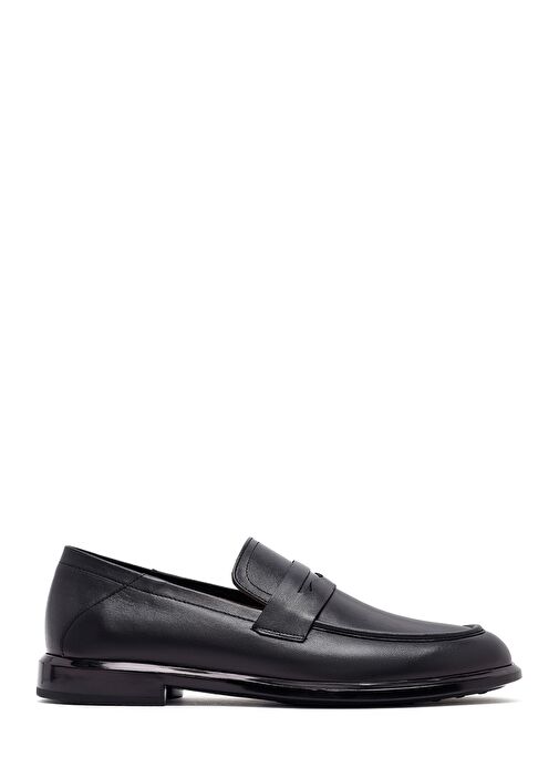 Erkek Siyah Deri Casual Loafer 25SFD601318 - Görsel 2
