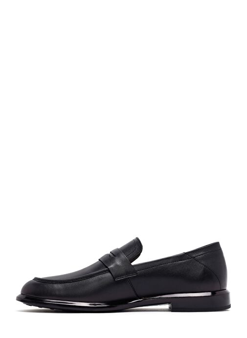 Erkek Siyah Deri Casual Loafer 25SFD601318 - Görsel 3