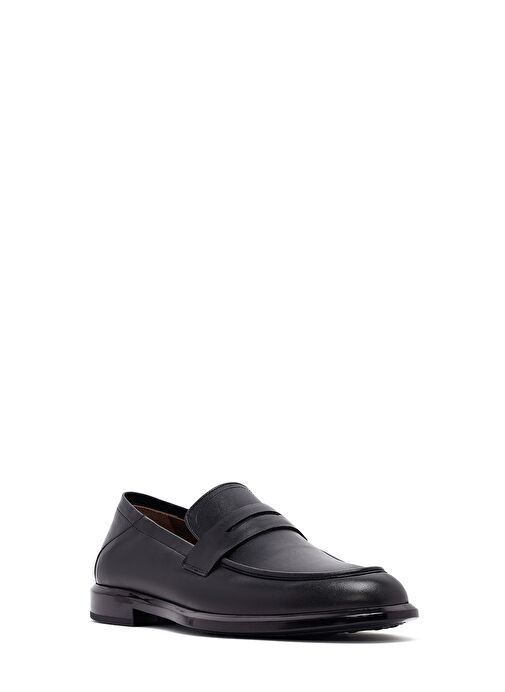 Erkek Siyah Deri Casual Loafer 25SFD601318 - Görsel 7