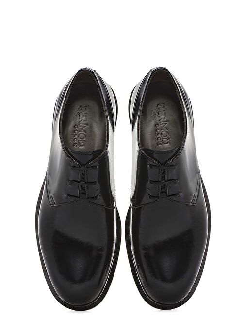 Erkek Siyah Bağcıklı Deri Klasik Ayakkabı 25SFD601622 - Görsel 8