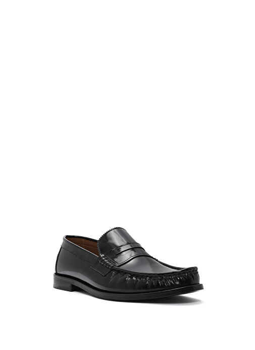 Erkek Siyah Deri Klasik Ayakkabı 25SFD601722 - Görsel 7