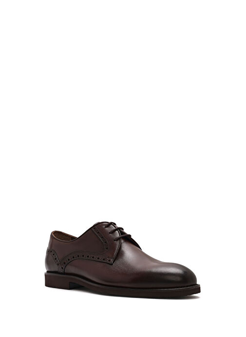 Erkek Kahverengi Bağcıklı Deri Klasik Ayakkabı 25SFD602018 - Görsel 7