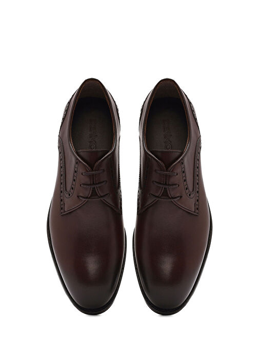 Erkek Kahverengi Bağcıklı Deri Klasik Ayakkabı 25SFD602018 - Görsel 8