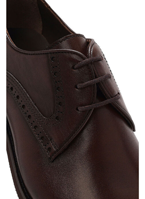 Erkek Kahverengi Bağcıklı Deri Klasik Ayakkabı 25SFD602018 - Görsel 9