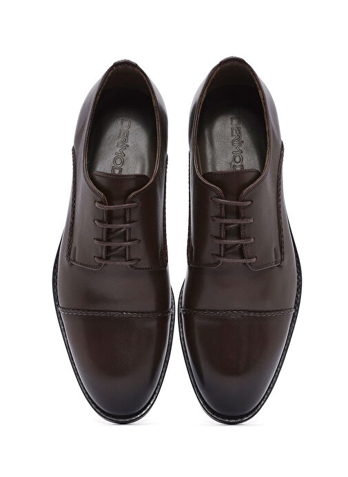 Erkek Kahverengi Bağcıklı Deri Klasik Ayakkabı 25SFD602318 - Görsel 8