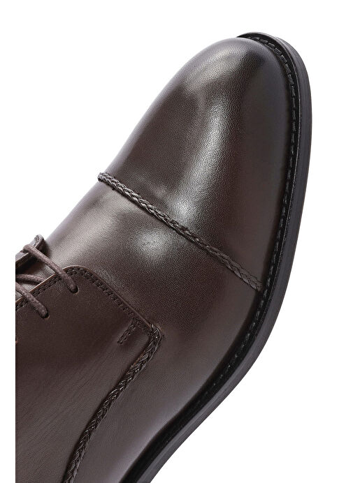 Erkek Kahverengi Bağcıklı Deri Klasik Ayakkabı 25SFD602318 - Görsel 9