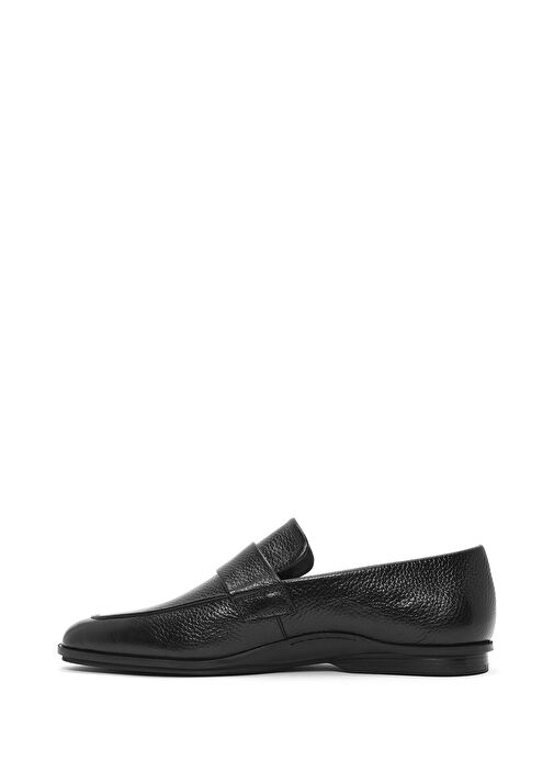 Erkek Siyah Deri Casual Loafer 25SFD6025FT - Görsel 3