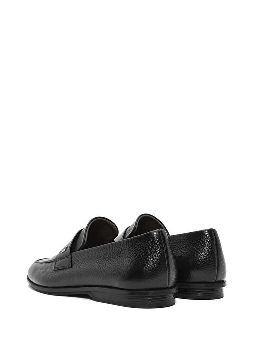 Erkek Siyah Deri Casual Loafer 25SFD6025FT - Görsel 6