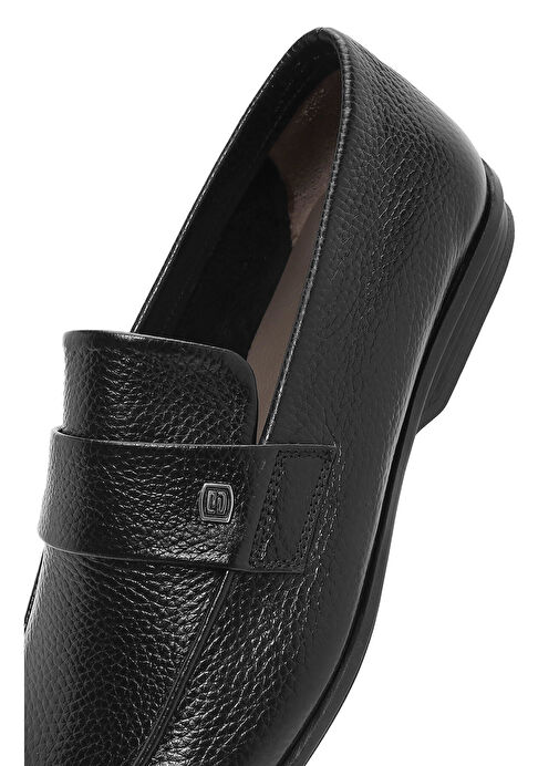 Erkek Siyah Deri Casual Loafer 25SFD6025FT - Görsel 9