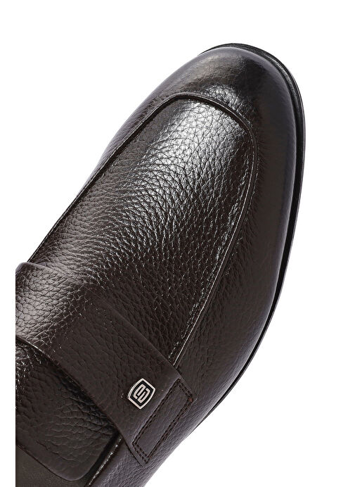 Erkek Kahverengi Deri Casual Loafer 25SFD6025FT - Görsel 9