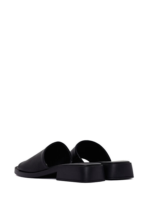 Derimod Derimod Kadın Siyah Casual Deri Terlik 25SFD200018 Sandalet & Terlik | Boyner Siyah - 6. görsel