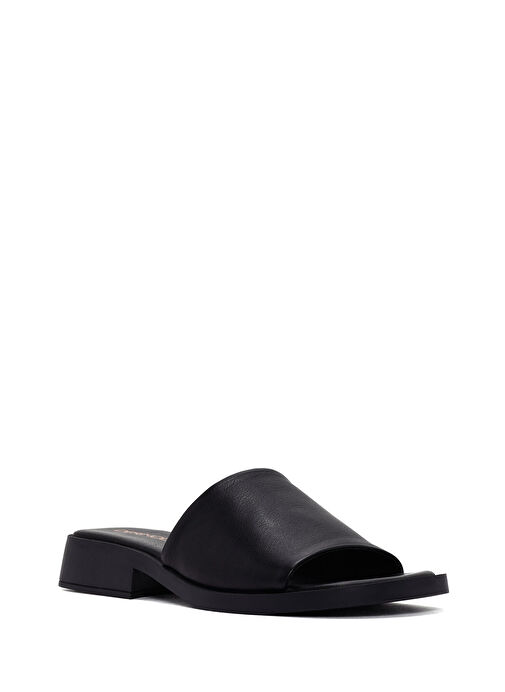 Derimod Derimod Kadın Siyah Casual Deri Terlik 25SFD200018 Sandalet & Terlik | Boyner Siyah - 7. görsel