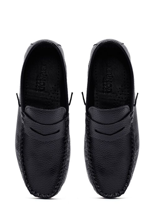 Erkek Siyah Deri Loafer 25SFD6028FT - Görsel 8