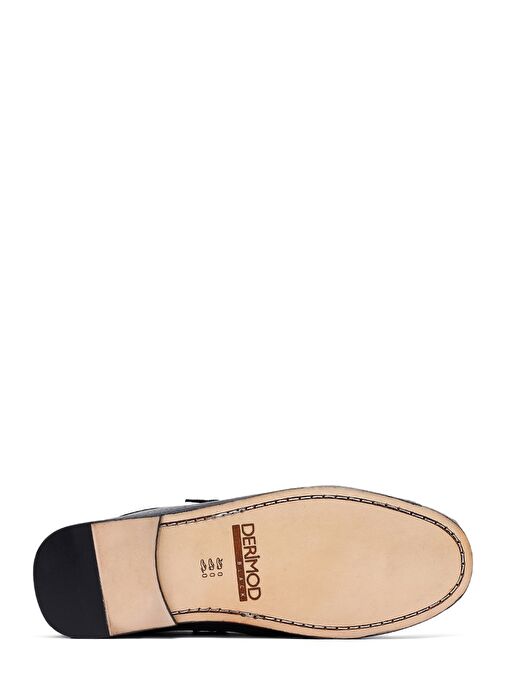 Erkek Siyah Deri Loafer 25SFD6028FT - Görsel 5
