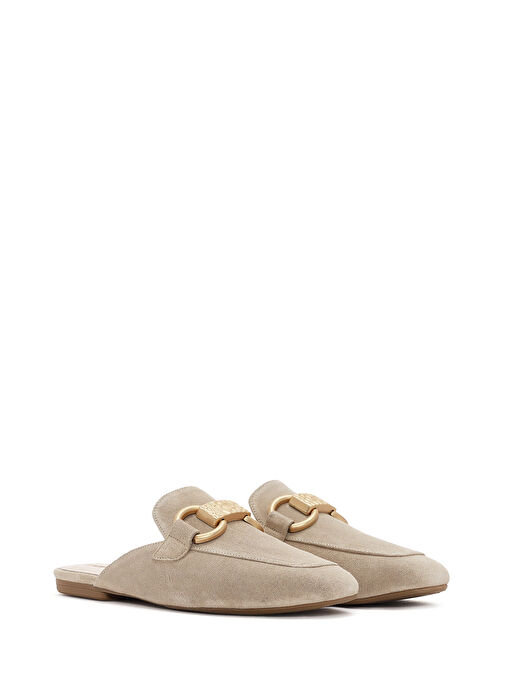 Derimod Bej Kadın Süet Terlik 25SFD200210 - Görsel 4