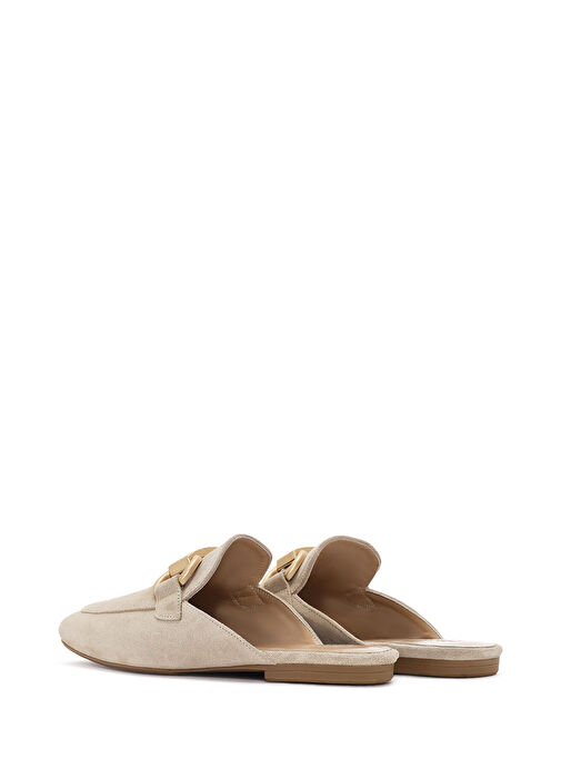 Derimod Bej Kadın Süet Terlik 25SFD200210 - Görsel 6