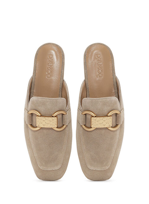 Derimod Bej Kadın Süet Terlik 25SFD200210 - Görsel 8