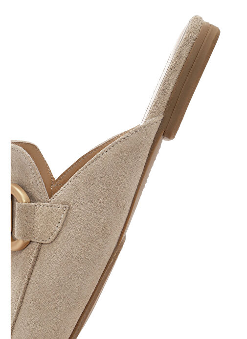 Derimod Bej Kadın Süet Terlik 25SFD200210 - Görsel 9