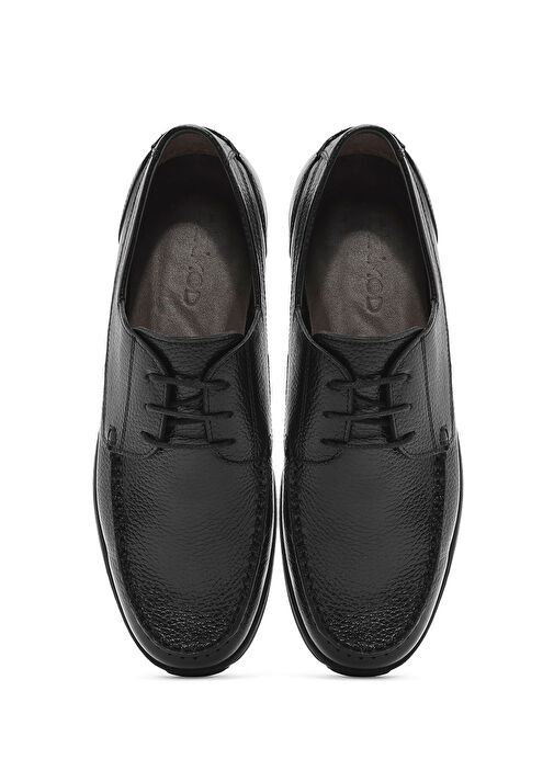 Erkek Siyah Bağcıklı Deri Casual Loafer 25SFD6030FT - Görsel 8