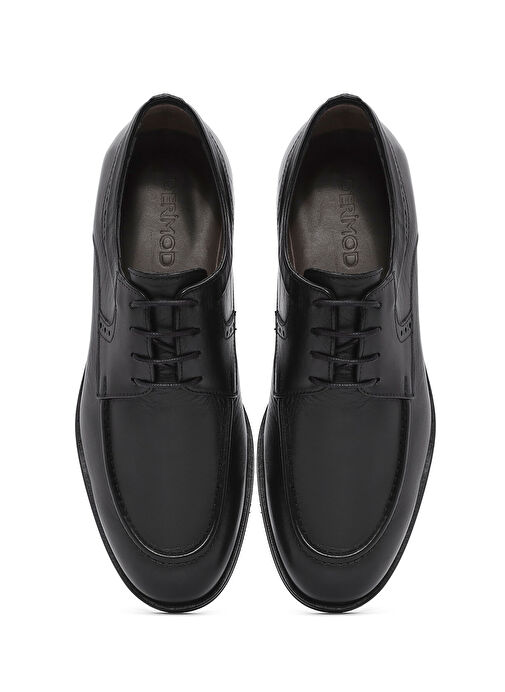 Erkek Siyah Bağcıklı Deri Casual Ayakkabı 25SFD603218 - Görsel 8