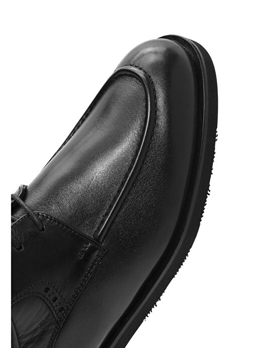 Erkek Siyah Bağcıklı Deri Casual Ayakkabı 25SFD603218 - Görsel 9
