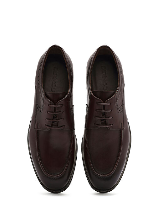 Erkek Kahverengi Bağcıklı Deri Casual Ayakkabı 25SFD603218 - Görsel 8