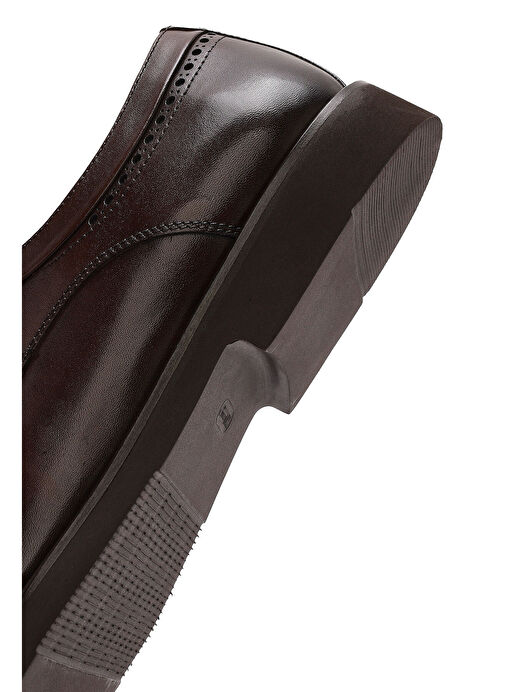 Erkek Kahverengi Bağcıklı Deri Casual Ayakkabı 25SFD603218 - Görsel 9