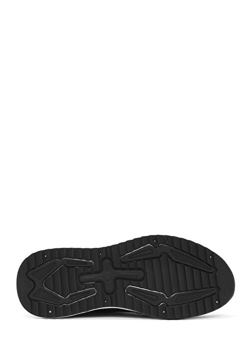 Erkek Siyah Bağcıklı Deri Casual Sneaker 25SFD603614 - Görsel 5