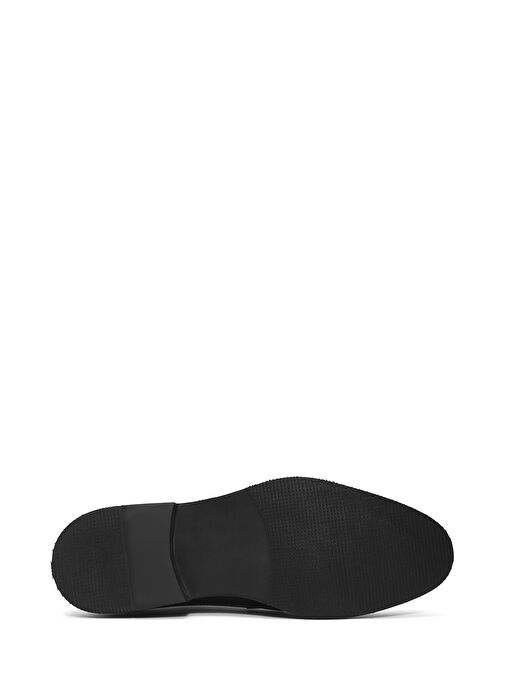 Erkek Siyah Çift Tokalı Deri Casual Ayakkabı 25SFD603318 - Görsel 5