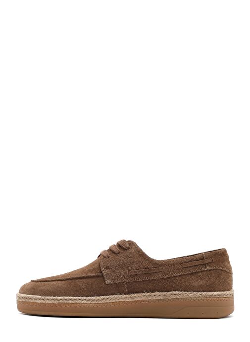 Erkek Vizon Bağcıklı Süet Deri Casual Ayakkabı 25SFD631910 - Görsel 3