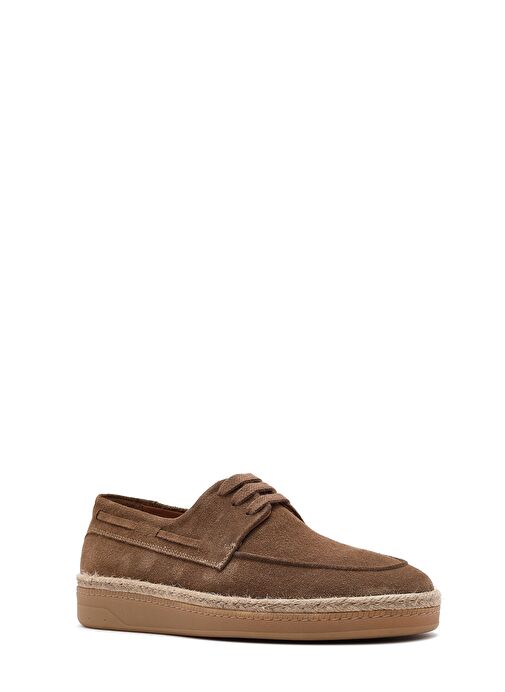 Erkek Vizon Bağcıklı Süet Deri Casual Ayakkabı 25SFD631910 - Görsel 7