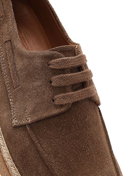 Erkek Vizon Bağcıklı Süet Deri Casual Ayakkabı 25SFD631910 - Görsel 9