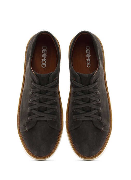 Derimod Gri Erkek Süet Sneaker 25SFD632010 - Görsel 8