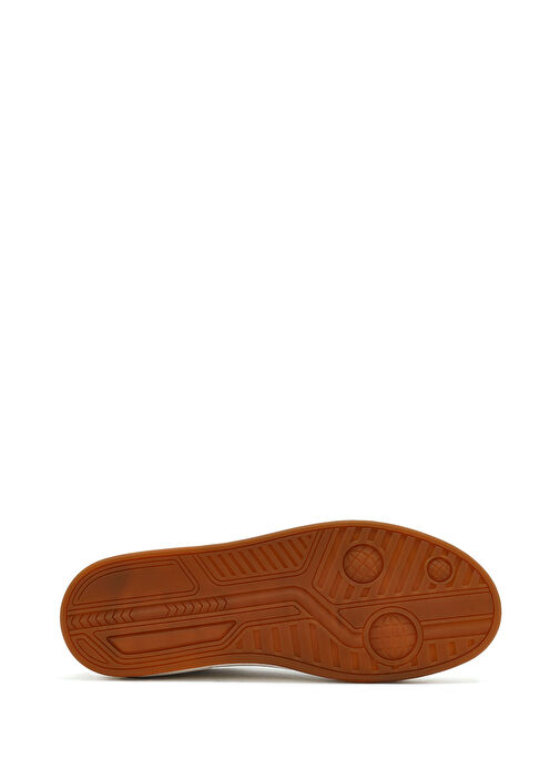 Erkek Beyaz Bağcıklı Deri Sneaker 25SFD632518 - Görsel 5